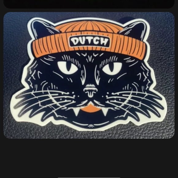 Dutch Bros Glow In The Dark Cat Sticker - Picture 1 of 2